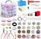 Jewelry Making Kit, 1960 pcs, Supplies Includes Beads, Instructions, Findings, Wire